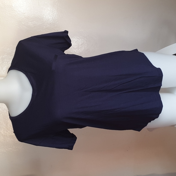 Target AU-XXL Relaxed Crew Navy Blue ShortSleeve Tee Shirt Top NWOT